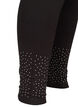 Leggings i viskosmix med dekorativa stenar, Black, Packshot image number 3