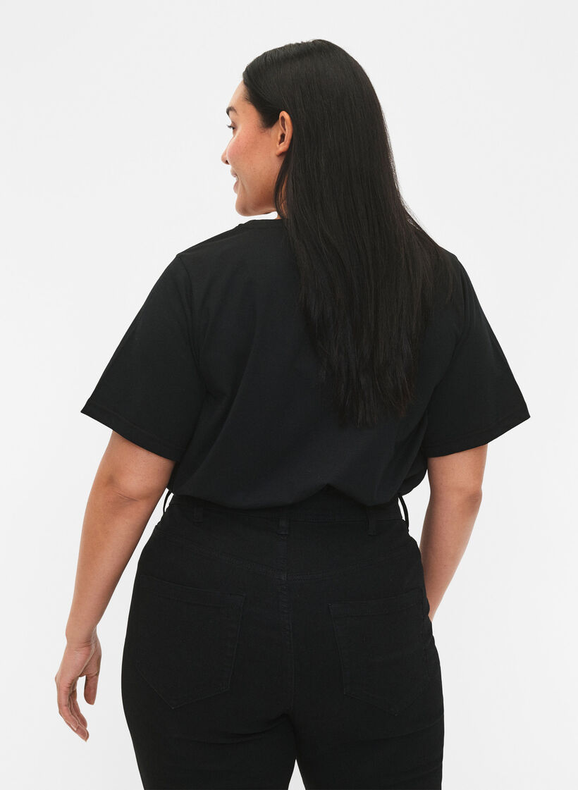 FLASH - 2-pack t-shirt med motiv, Black/Port Royale , Model image number 1