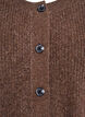 Ribbstickad kofta med knappar, Brun, Packshot image number 2