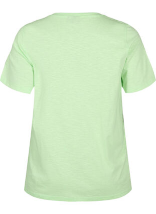 Kortärmad enkel t-shirt med v-ringning, Paradise Green, Packshot image number 1