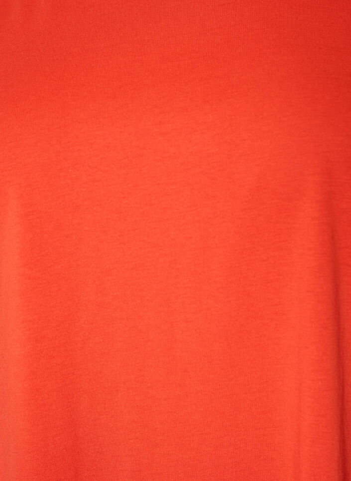 Kort&auml;rmad t-shirt i bomullsmix, Orange, Packshot image number 2