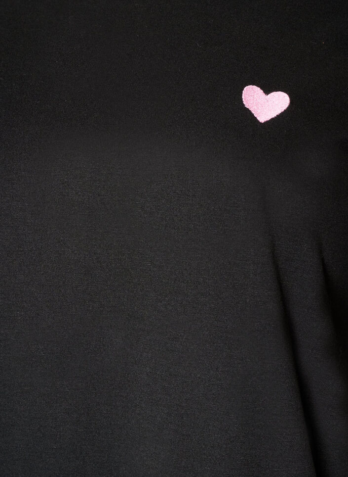 T-shirt med tryck, Svart, Packshot image number 2