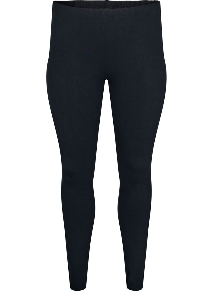 Basic leggings i viskos, Svart, Packshot image number 0