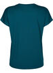 Kortärmad tränings t-shirt med tryck, Deep Teal/Pacific, Packshot image number 1