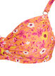 Bikinitopp med bygel och m&ouml;nster, Orange, Packshot image number 2