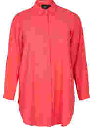 Lång skjorta i viskosmix, Hibiscus