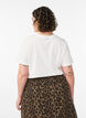 T-shirt i bomull med tryck, Vit, Model image number 2