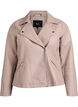 Bikerjacka i l&auml;derimitation, Beige, Packshot image number 0