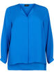 Enf&auml;rgad skjorta med V-ringning, Princess Blue, Packshot image number 0