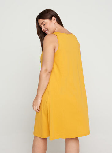 A-linjeformad klänning utan ärmar, Mineral Yellow VACAY, Model image number 1