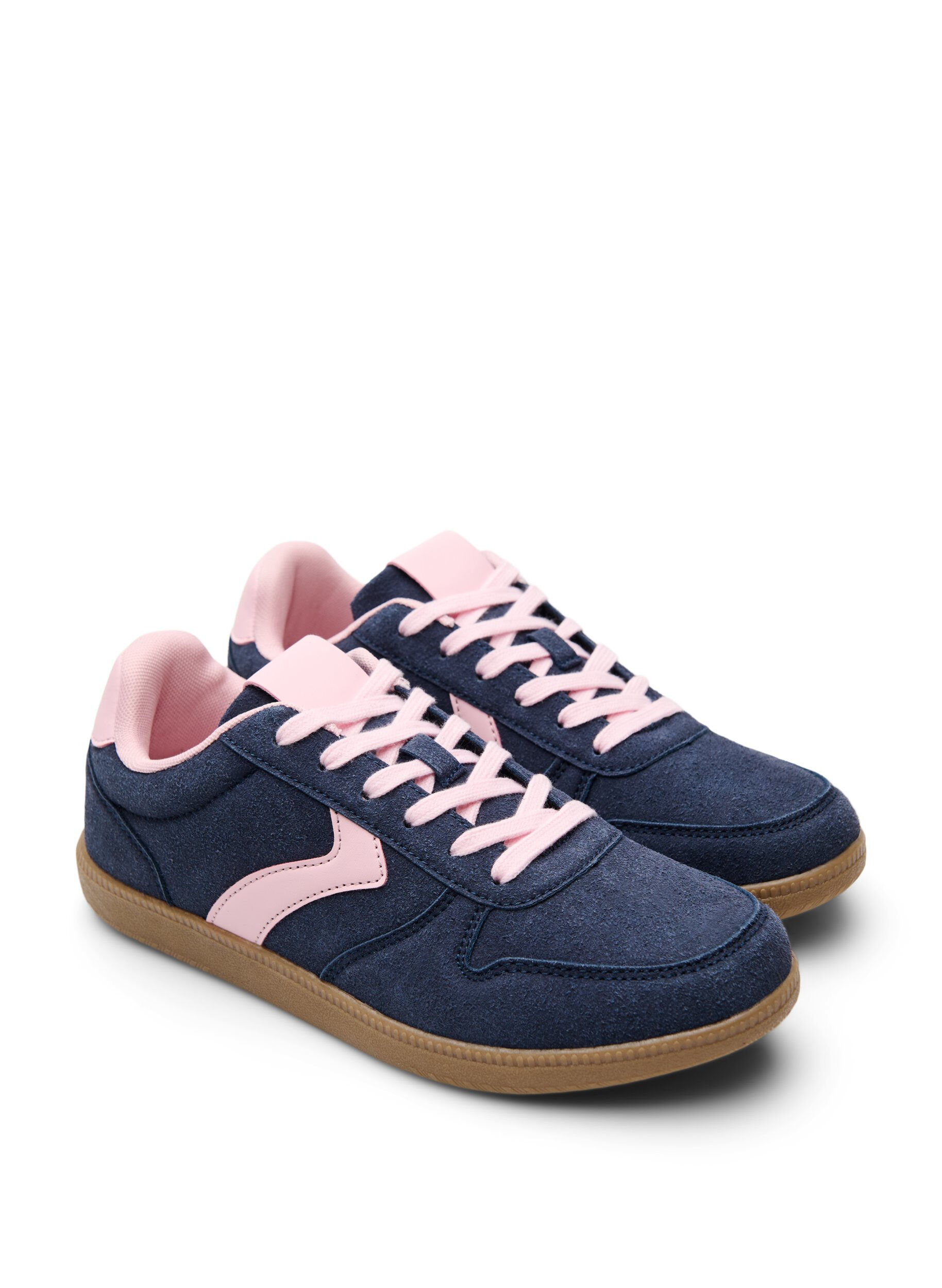 Zizzi Sneakers i mockaimitation, Bl&aring;, Packshot image number 1