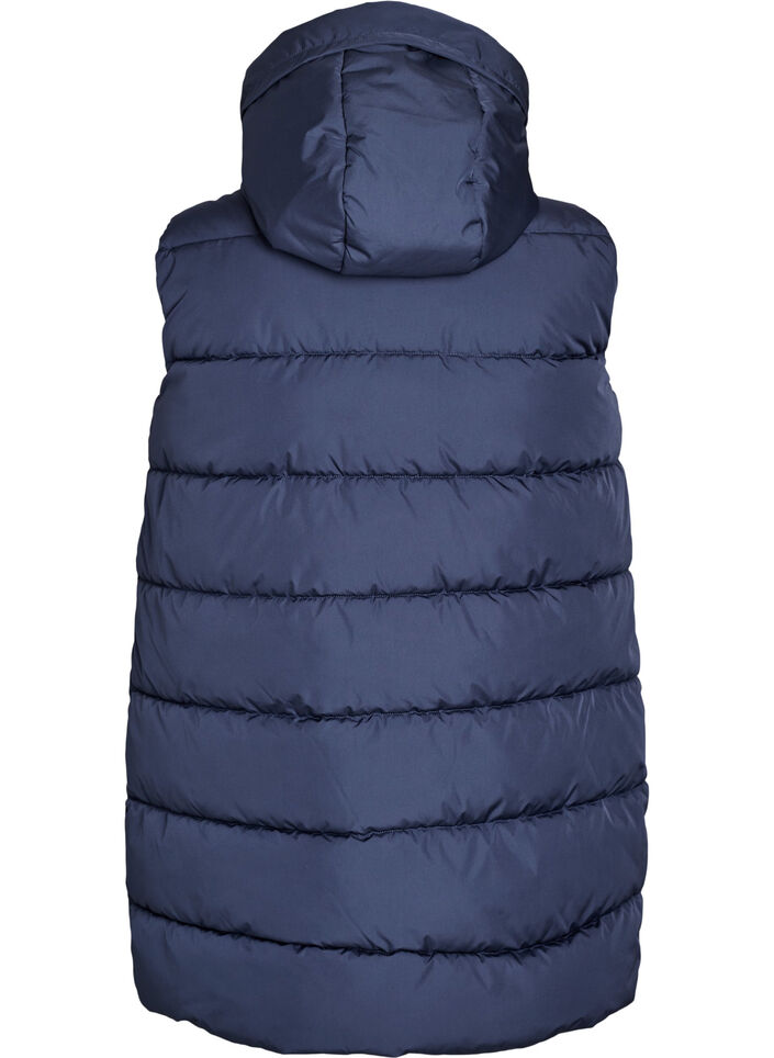L&aring;ng v&auml;st med huva och fickor, Bl&aring;, Packshot image number 1
