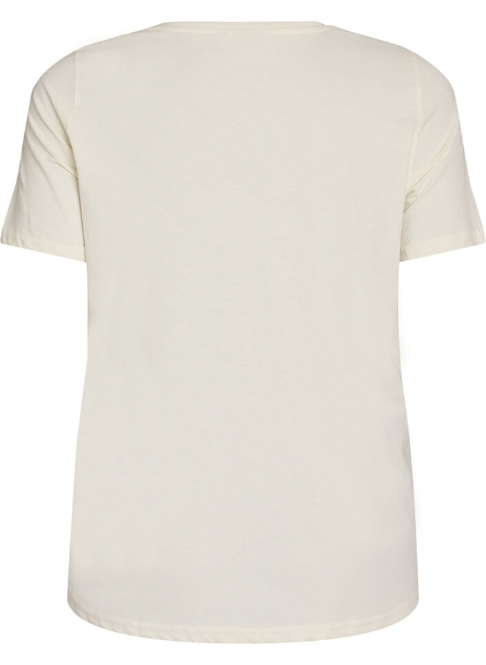 T-shirt med tryck, Vit, Packshot image number 1