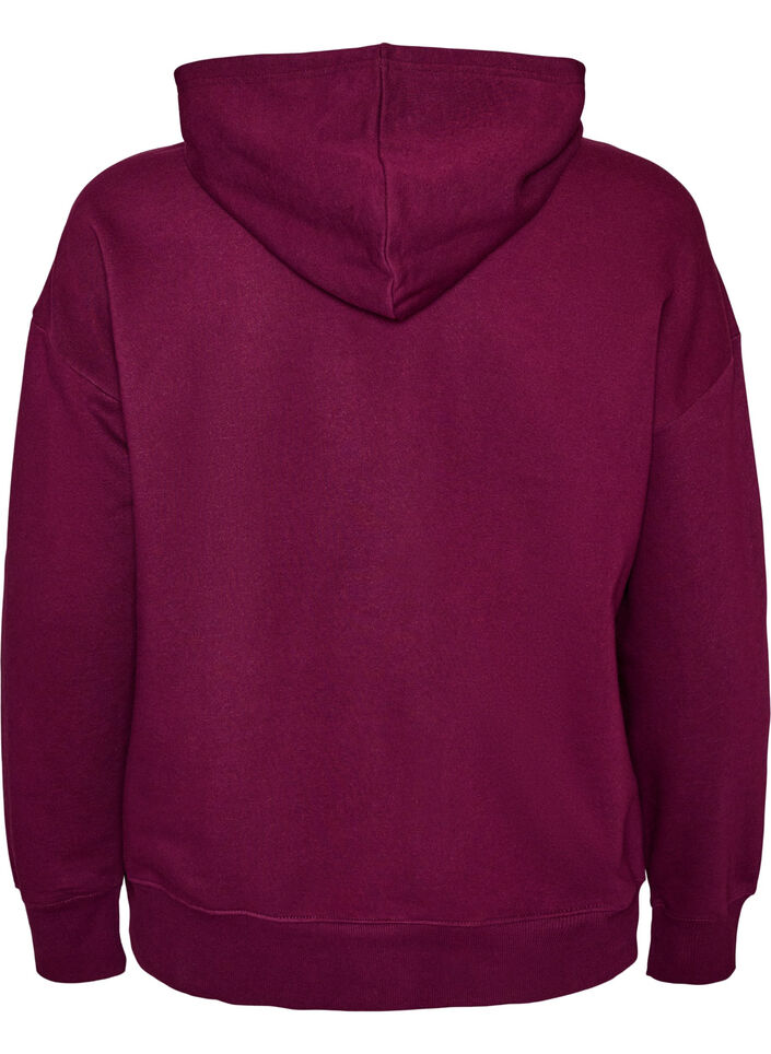 Huvtr&ouml;ja med tryck p&aring; br&ouml;stet, Lila, Packshot image number 1
