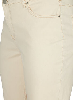 Jeansshorts med råa kanter, Light Yellow, Packshot image number 2
