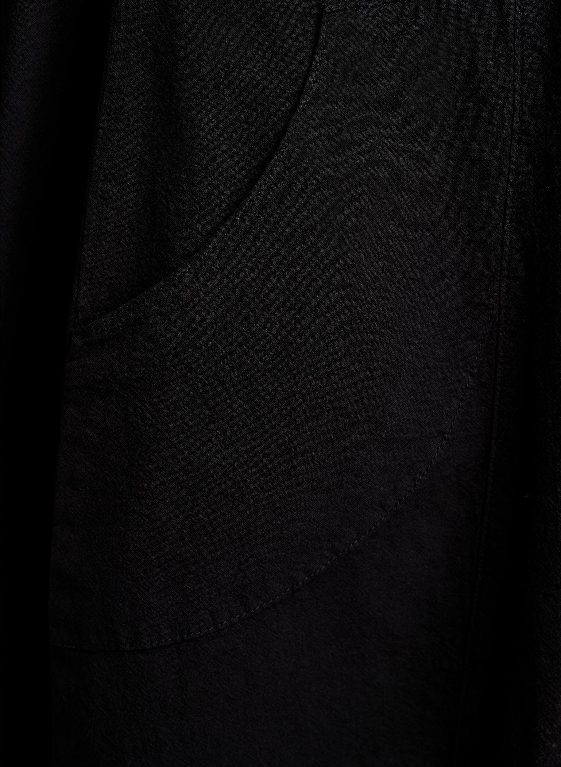 Zizzi Kort&auml;rmad kl&auml;nning i bomull, Svart, Packshot image number 3