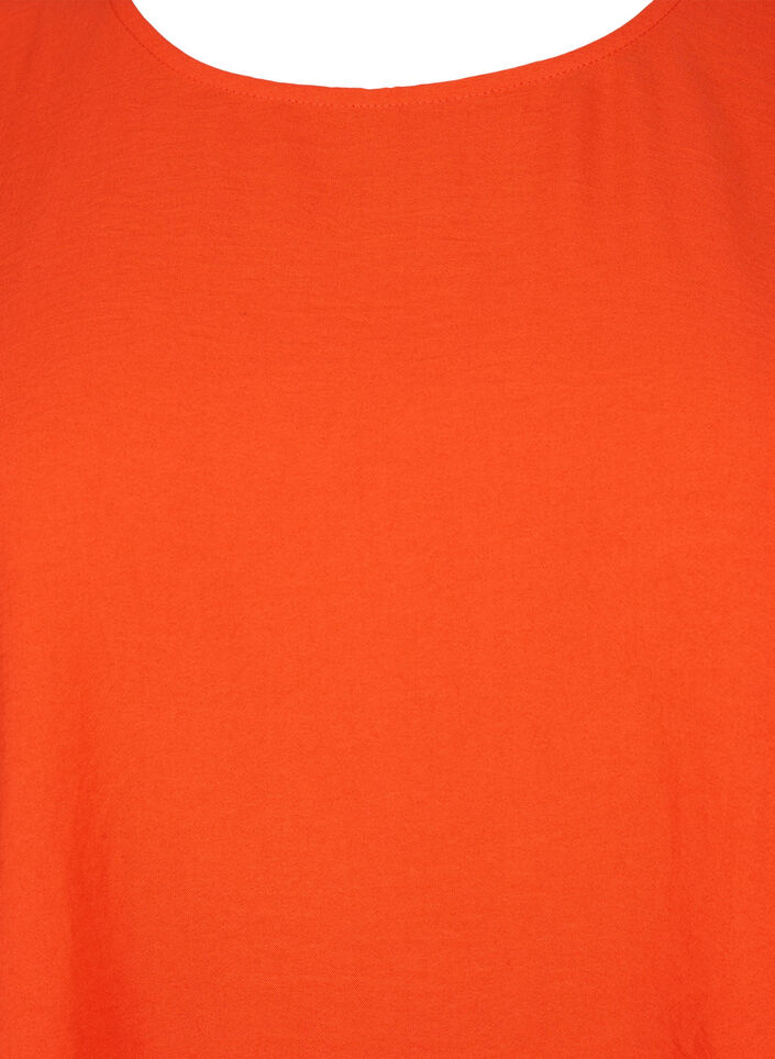 Kortärmad blus med rynkor, Orange.com, Packshot image number 2