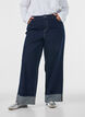 Jeans i bred passform med breda uppvik och kontrasts&ouml;mmar, Bl&aring;, Model image number 2