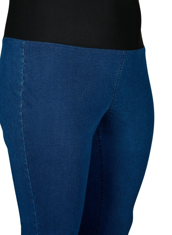 FLASH – jeggings med bred resår i midjan, Blå, Packshot image number 2