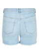 Jeansshorts med slitna detaljer, Light Blue Denim, Packshot image number 1