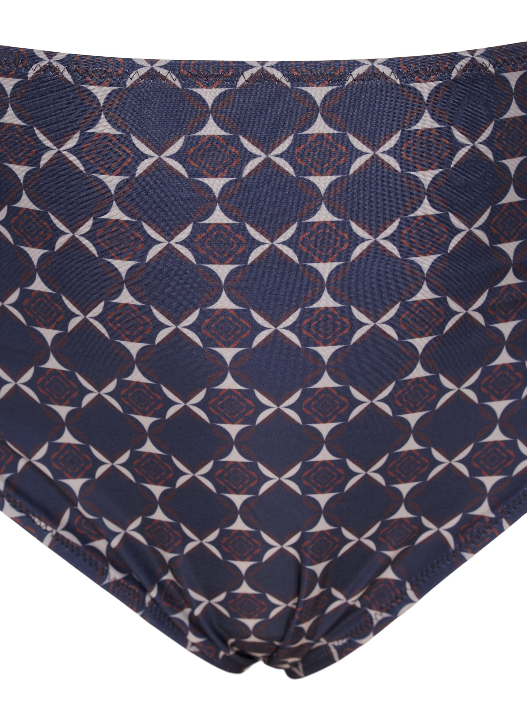 Zizzi Bikinitrosor med h&ouml;g midja och tryck, Bl&aring;, Packshot image number 2