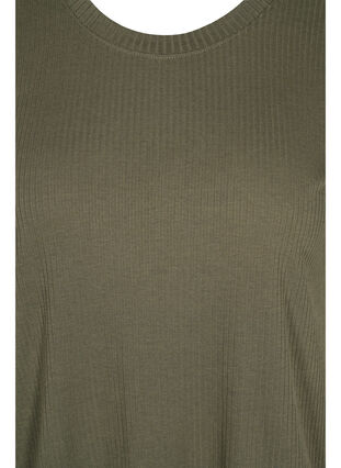 Ribbad t-shirt, Dusty Olive, Packshot image number 2