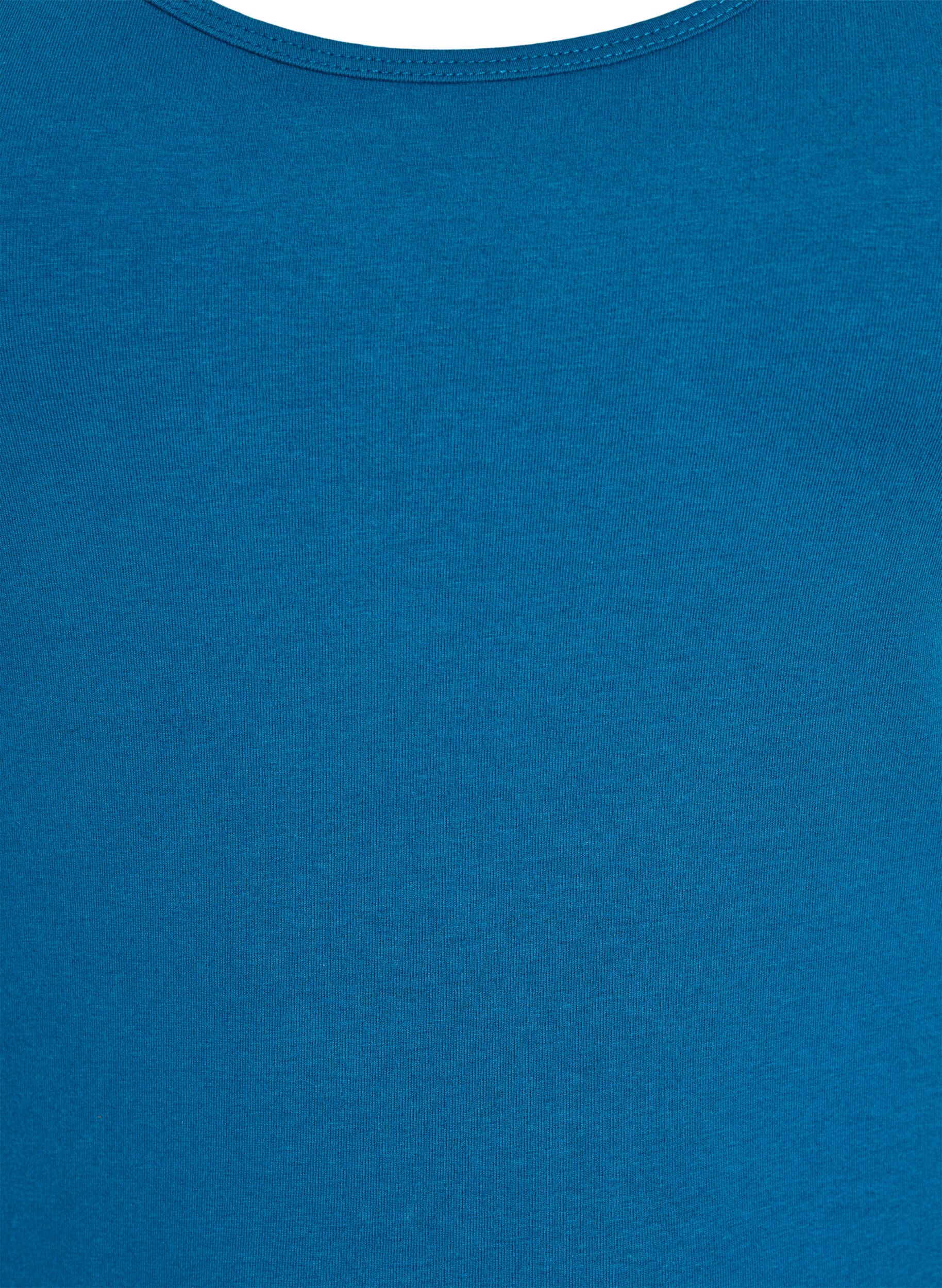 ZizziSolid f&auml;rg bas topp i bomull, Bl&aring;, Packshot image number 2