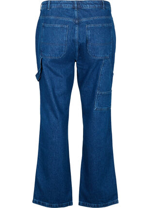 Cargo Jeans med rak passform, Dark blue, Packshot image number 1