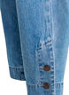 Croppade Kiana-jeans med rak passform och knappdetaljer, Bl&aring;, Packshot image number 3