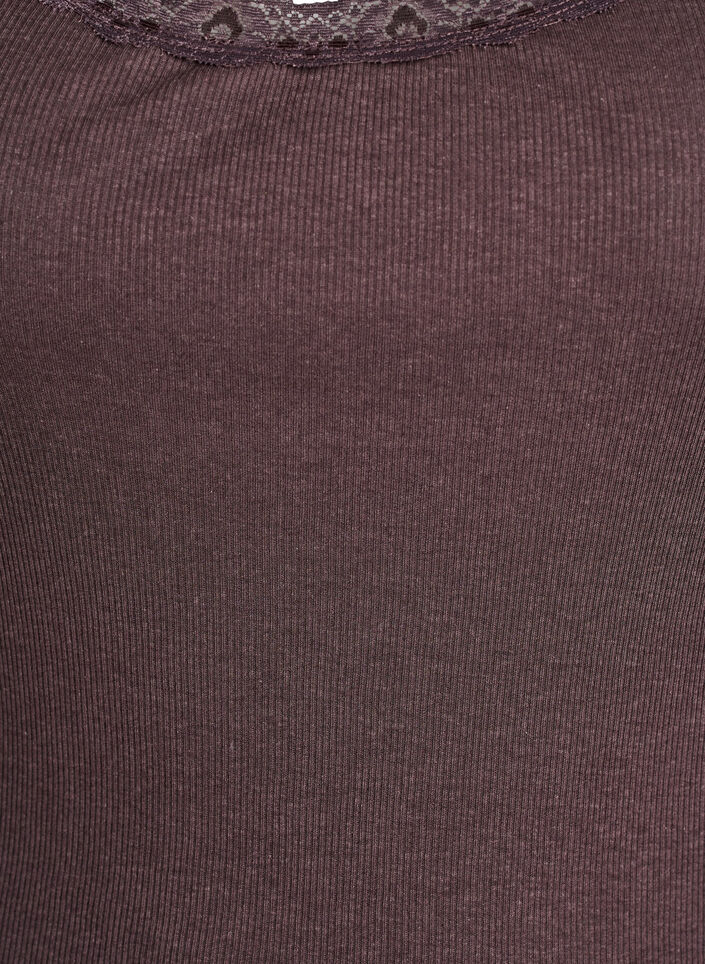 Topp med spetskant, Brun, Packshot image number 2