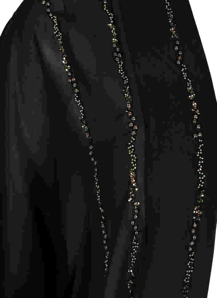 Kimono med 3/4 ärmar och pärlor, Black, Packshot image number 2