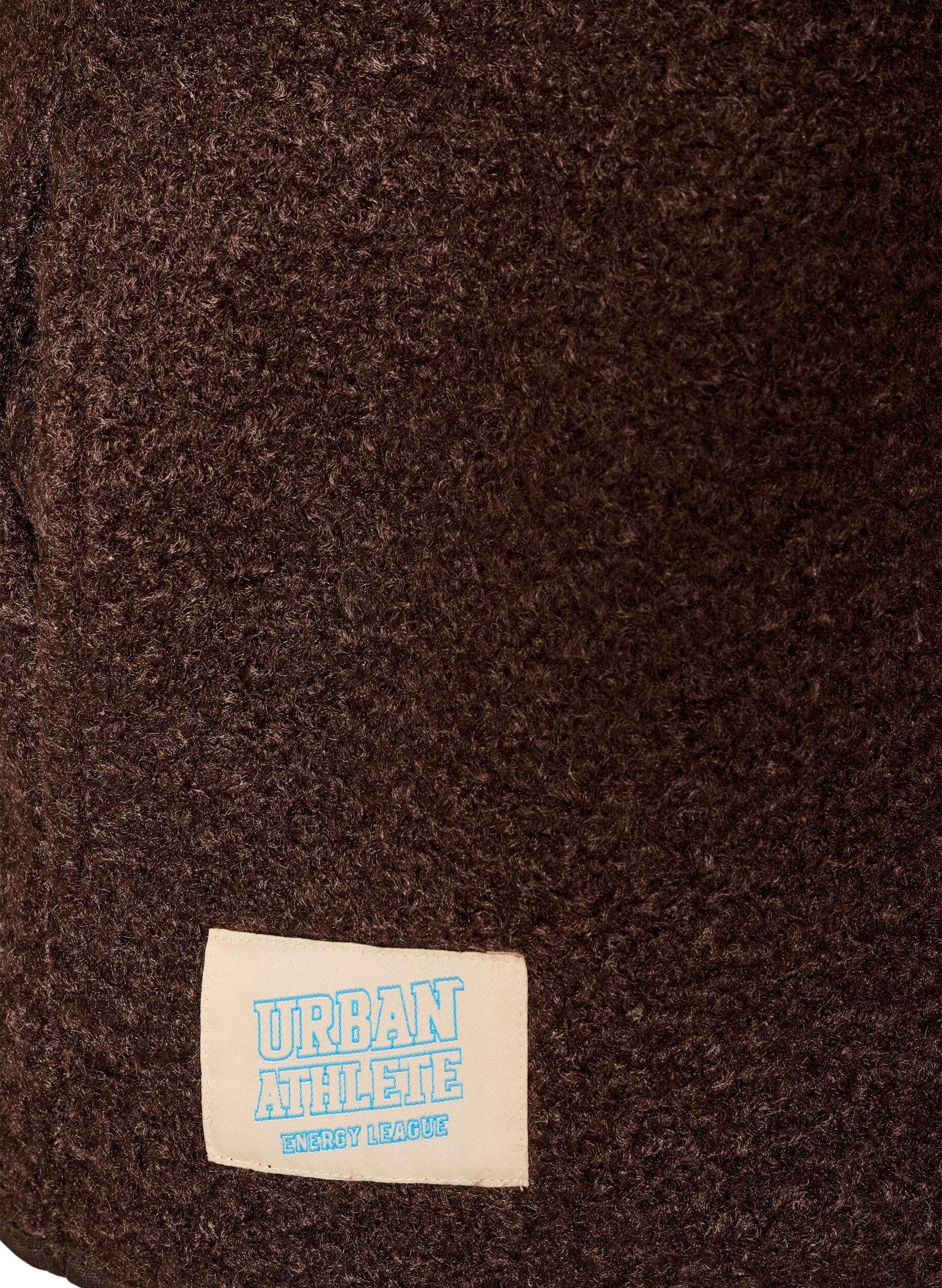 ZizziV&auml;st i fleece med tryckknappar och sidofickor, Brun, Packshot image number 3
