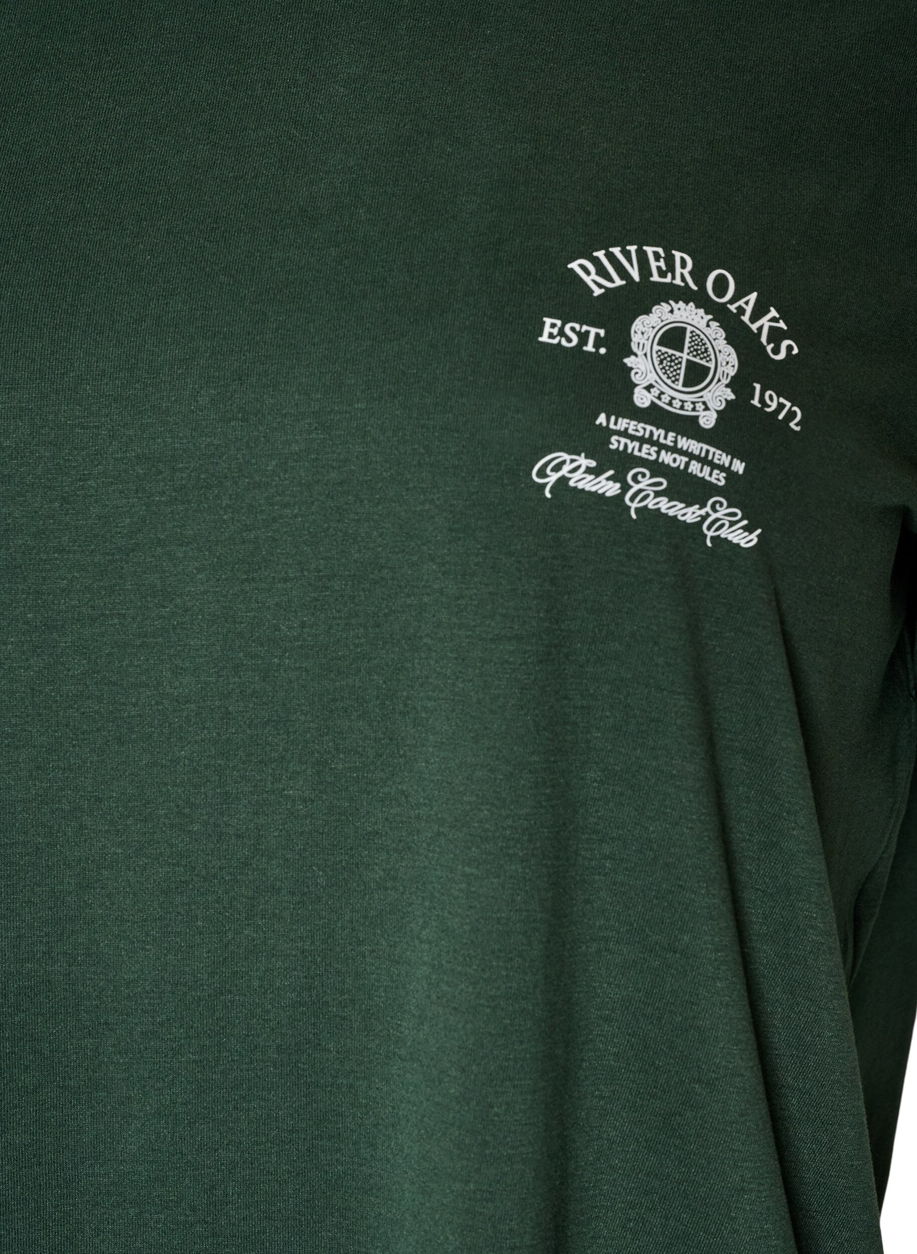 ZizziT-shirt med tryck, Gr&ouml;n, Packshot image number 2