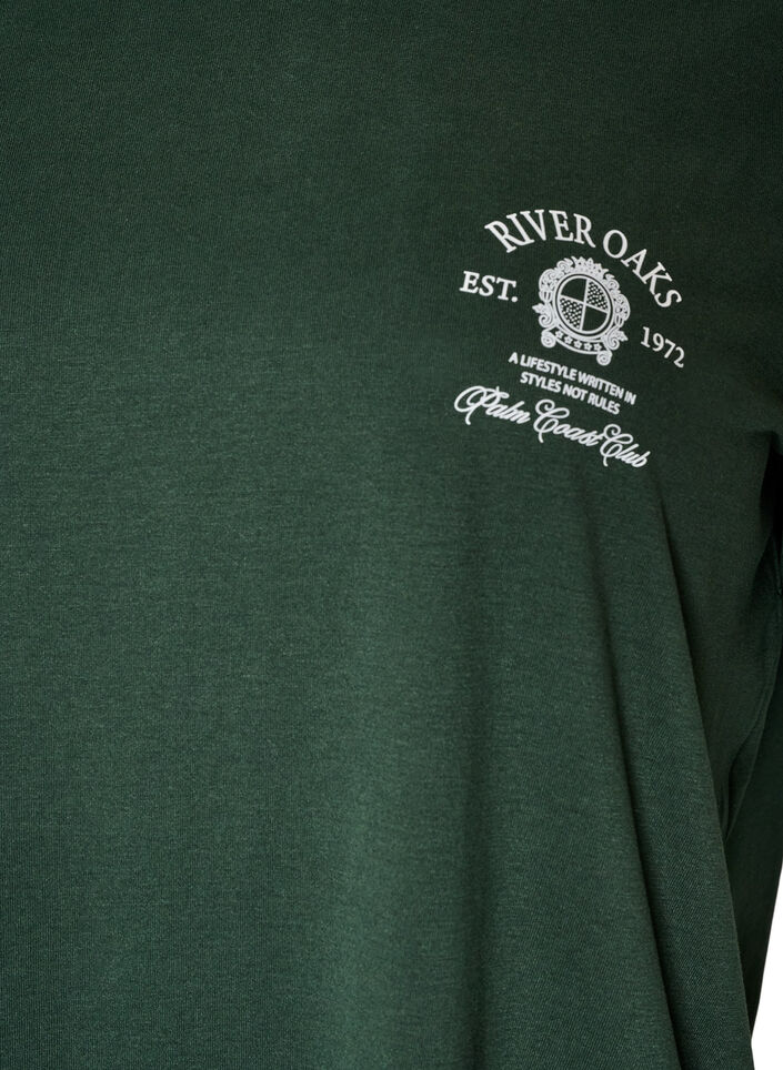 T-shirt med tryck, Gr&ouml;n, Packshot image number 2