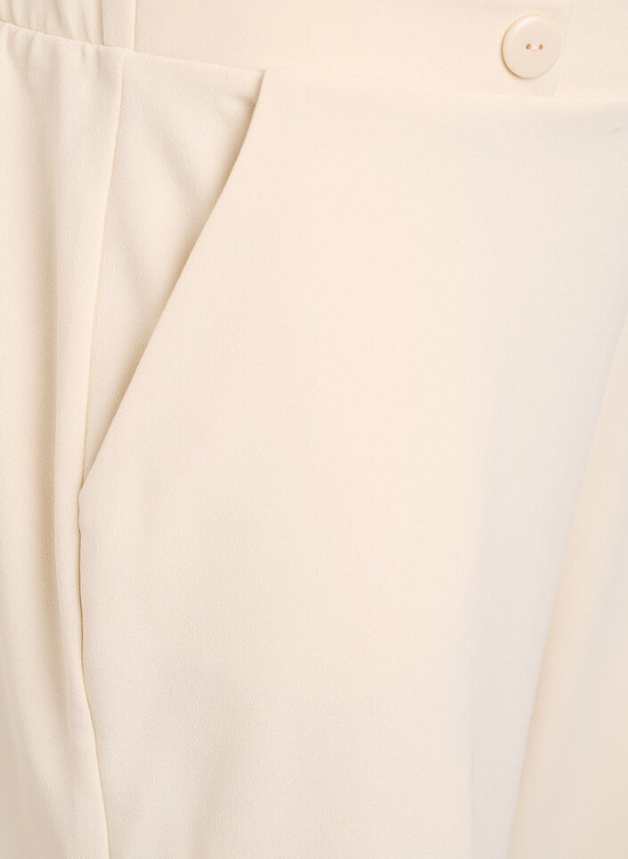 Byxor med l&ouml;s passform och 7/8-l&auml;ngd, Beige, Packshot image number 2