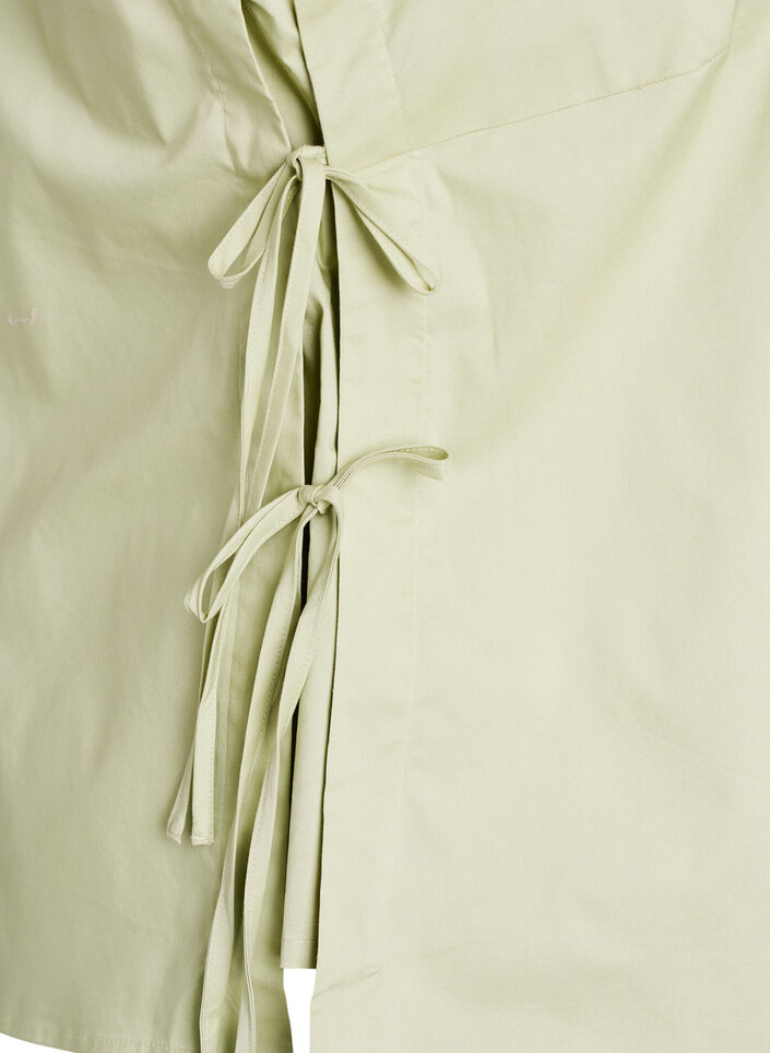 &Auml;rml&ouml;s topp med knytdetalj i sidorna, Gr&ouml;n, Packshot image number 3