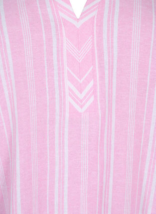 Randig blus i linne- och viskosblandning, Rosebloom Wh.Stripe, Packshot image number 2