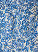 Blus i bomull med fyrkantig ringning, Bl&aring;, Packshot image number 2
