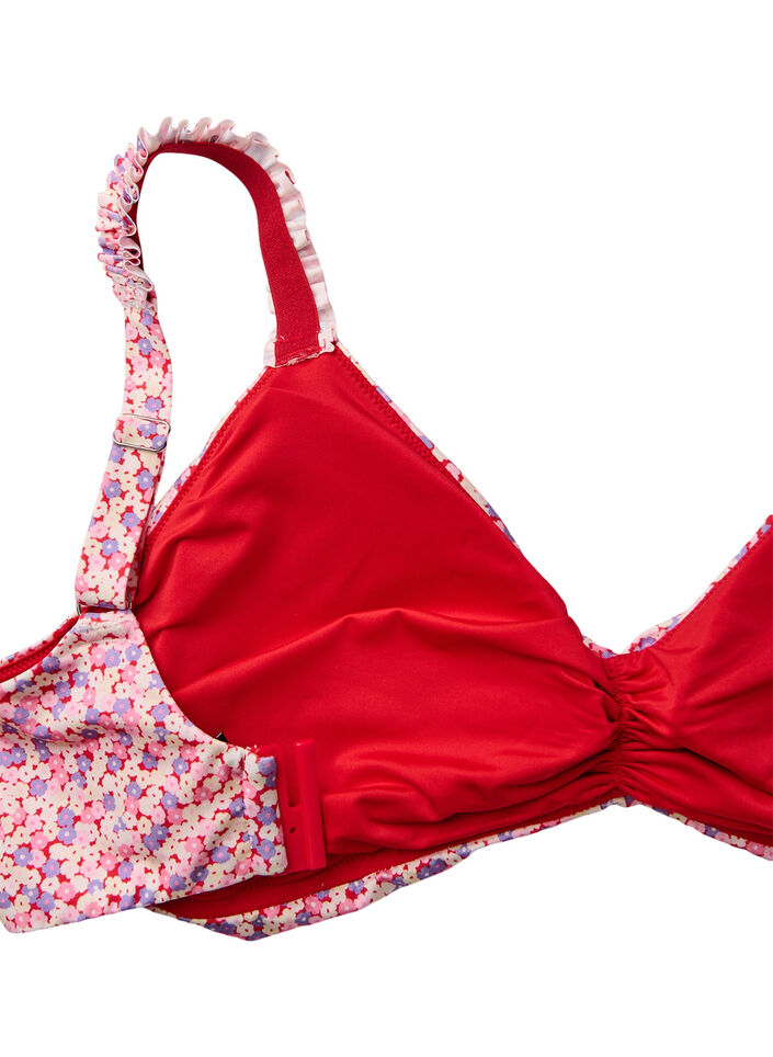 Randig bikinitopp med urtagbara kuddar, Rosa, Packshot image number 3