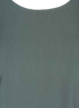 Blus med korta spetsärmar, Balsam Green, Packshot image number 2