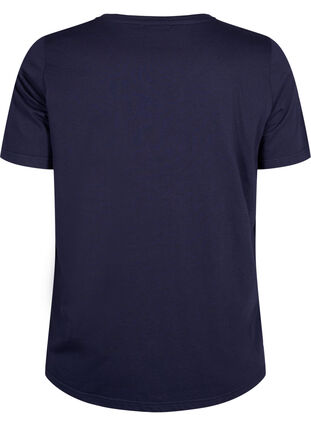 T-shirt från FLASH med tryck, Navy Blazer Bloom, Packshot image number 1