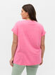 Melerad t-shirt i bomull, Fandango Pink Mél, Model image number 1