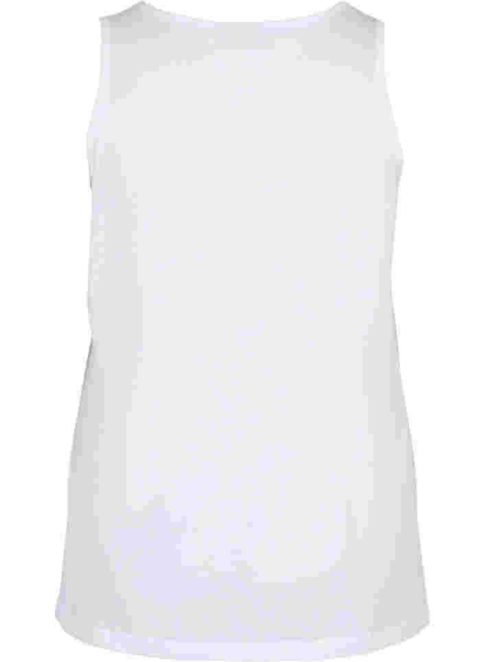 Ärmlös topp med a-linjeform, Bright White, Packshot image number 1