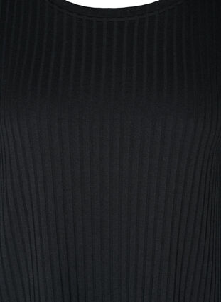 Midiklänning med 2/4-ärmar och volanger, Black, Packshot image number 2