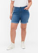 Jeansshorts med hög midja och slim fit, Medium Blue Denim, Model image number 2