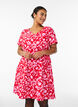 Kort a-linjeformad kl&auml;nning med blomm&ouml;nster, R&ouml;d, Model image number 0