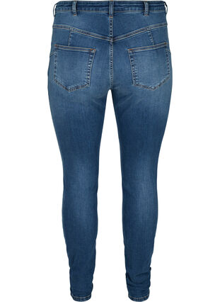 Amy jeans med hög midja och push up-effekt, Blue denim, Packshot image number 1