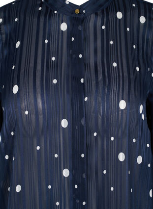 Mönstrad blus med 3/4-ärmar, Navy Blazer Dot, Packshot image number 2