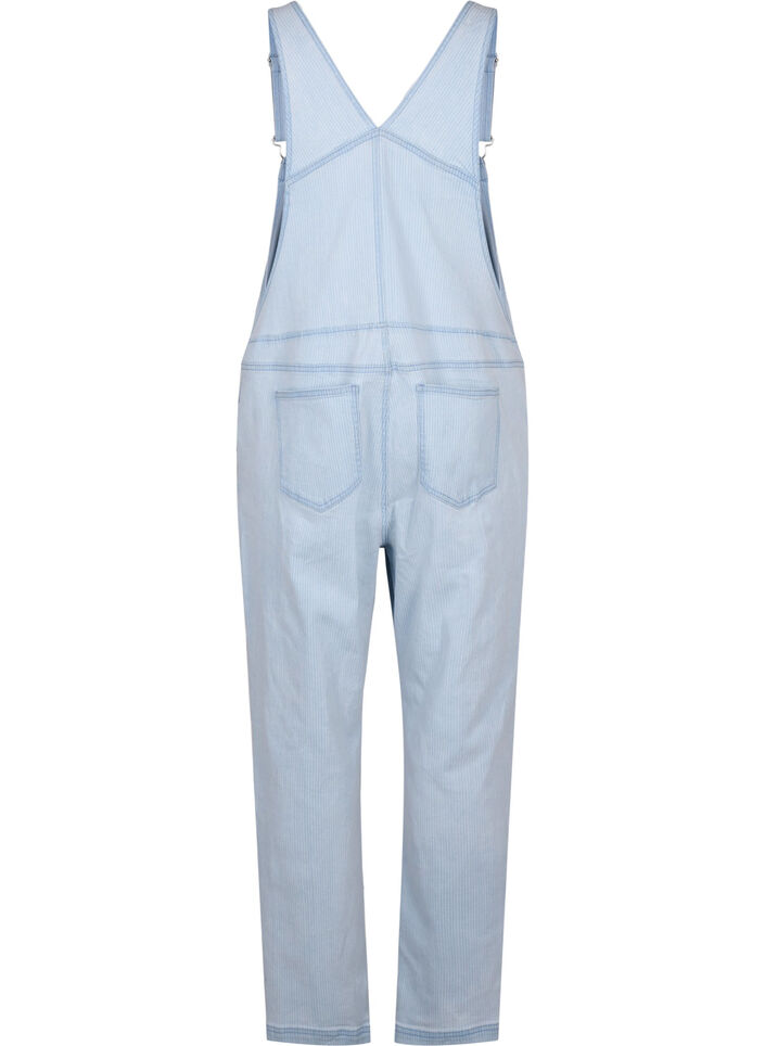 Randiga denim h&auml;ngselbyxor?, Bl&aring;, Packshot image number 1