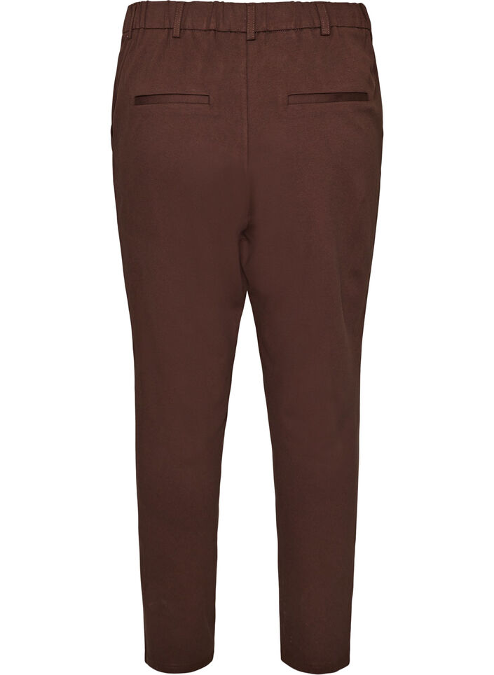 Croppade Maddison byxor, Brun, Packshot image number 1